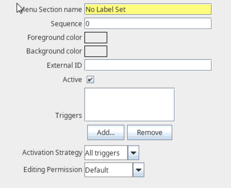 Creating Menu Sections